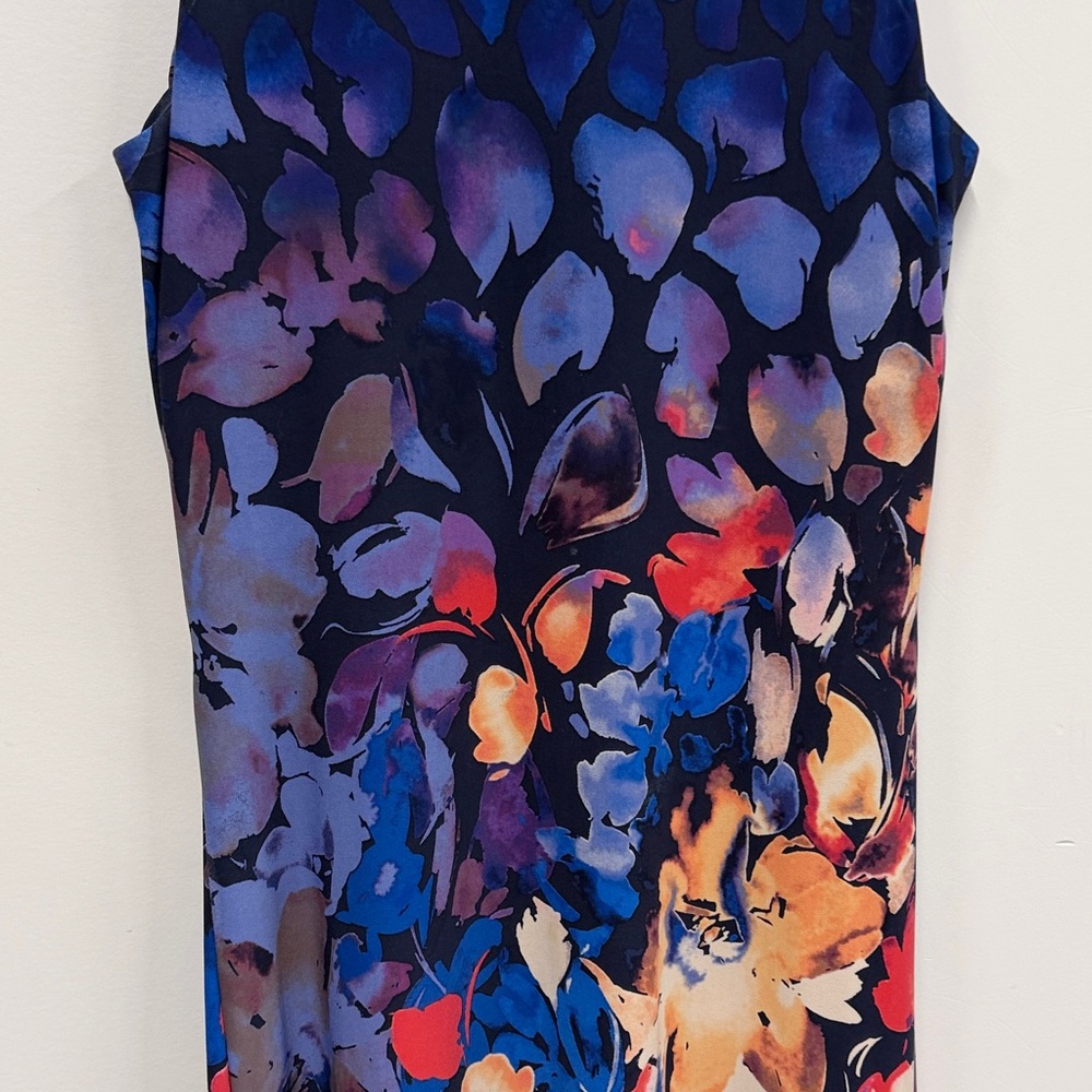 Tommy Bahama Flourescent Flora Handkerchief Hem Maxi Dress S - Picture 4 of 6